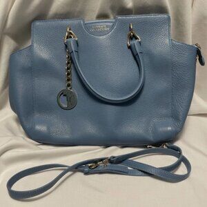 Versace Collection Madelux Leather Bag Unica Blue Crossbody 941101